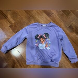 Purple Kids Sweater with Graphic Design